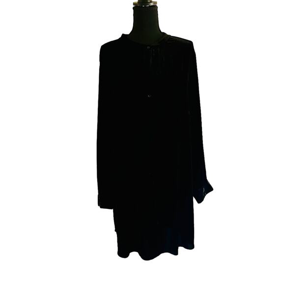 Eileen Fisher - Velvet Mandarin Collar Long Shirt NWOT -  XXL - Picture 4 of 9
